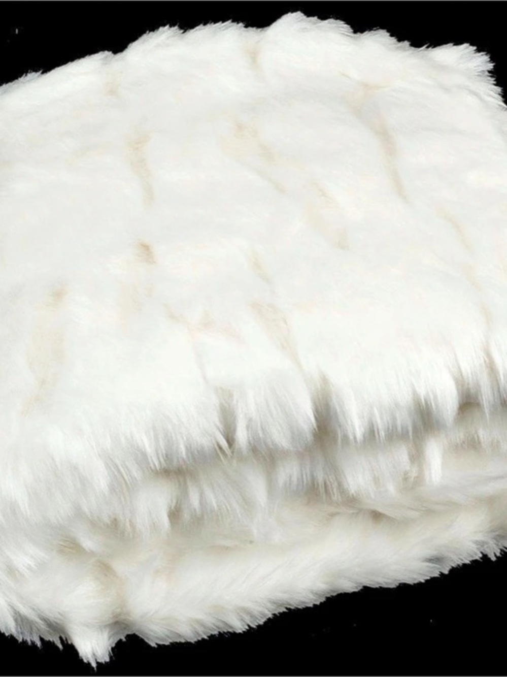 Crafted by Catherine Bubble Faux Fur Throw Blanket White Faux Fur Throw Blanket